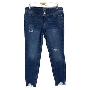 Lane Bryant jeans 14 High Rise jeggings womens flex magic distressed bottoms